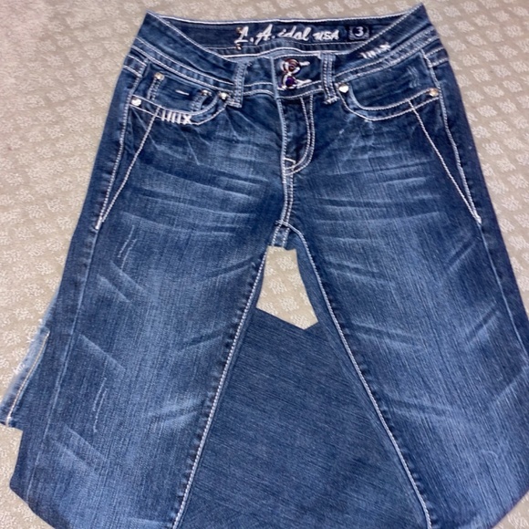 sparkle 2000s low rise dark jean - Picture 3 of 4